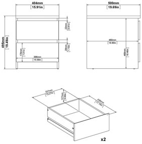 Нощно шкафче в дъбов декор Naia - Tvilum