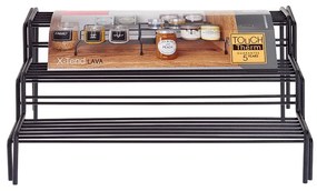 Черен регулируем допълнителен рафт за кухня Lava - Metaltex