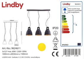 Lindby - Пендел IBU 3xE27/60W/230V