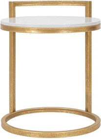 Кръгла странична масичка с мраморна плоча ø 40,5 cm Round Marble – Mauro Ferretti