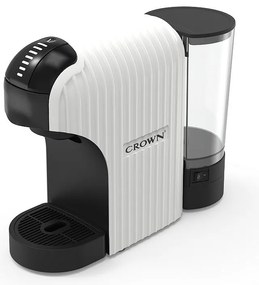 Еспресо машина 7в1 Crown CCM-1531W, 1400 W, 20 bar, 0.9 л, 7 адаптера, LED индикатори, Контрол дължината на кафето, Бял/черен