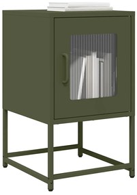853330 vidaXL Нощно шкафче маслиненозелено 36x39x60,5 cm