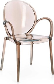 Светлокафяв пластмасов градински стол Camilla – Bizzotto