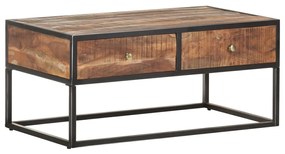 320912 vidaXL Маса за кафе, 90x50x40 см, грубо акациево дърво