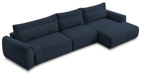 Тъмносин ъглов диван Aden – Bobochic Paris