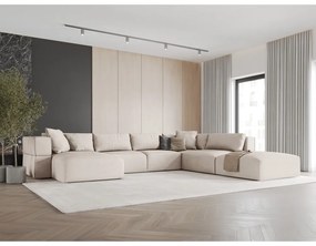 Бежов ъглов U-образен диван, десен ъгъл Esther – Milo Casa