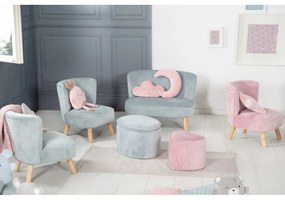 Светлосиньо кадифе бебешки стол Lil Sofa - Roba