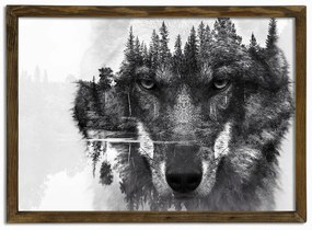 Картина за стена Хъски, 70 x 50 cm - Evila Originals