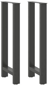 4013342 vidaXL Крака за бар маса, антрацит, 2 бр., 50 x (100-101) см, стомана