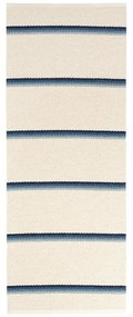 Синя и кремава пътека за открито и закрито 70x180 cm Olle Blue Vanilla – Pappelina