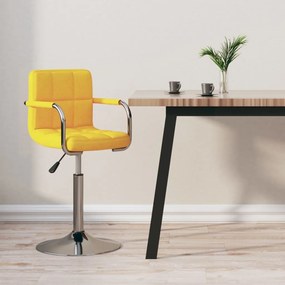 334550 vidaXL Бар табуретка, жълта, текстил