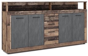 Комод RUNA тъмно кафяв/антрацит