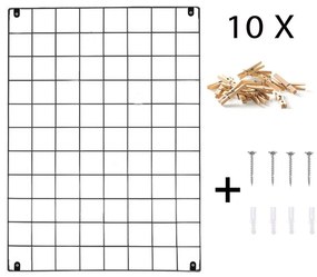 Черна метална дъска за обяви, 50 x 70 cm - Evila Originals