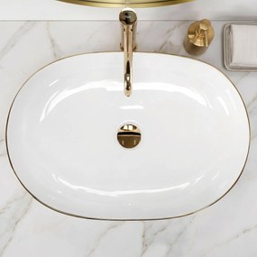 Умивалник за плот Rea CLEO White Gold Edge