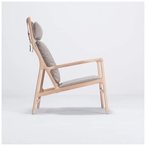 Кресло от дъбово дърво със сива текстилна седалка Dedo - Gazzda