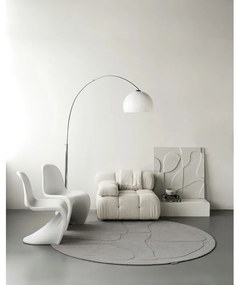 Сив вълнен кръгъл килим ø 160 cm Morphic Organica – Agnella