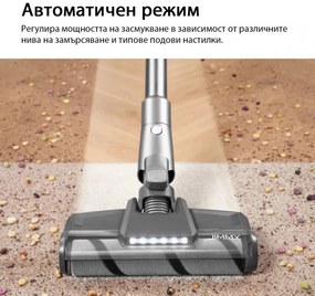 Вертикална прахосмукачка JIMMY H10 Flex, 600W, 245 AW, 0.6 л, Smart сензор за прах, Сгъваема, Автономност 80 минути, LED дисплей, Черен/сив