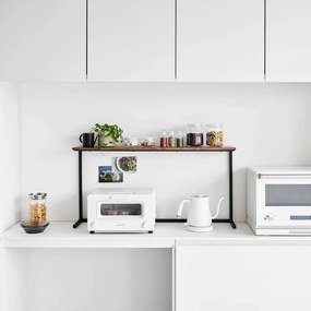 Бял/в естествен цвят дървен допълнителен рафт 28,5x8,5 cm Tower – YAMAZAKI