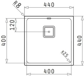 мивка Pyramis Lume 1B-40X40