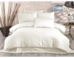 Кремаво памучно спално бельо от сатен за единично легло 140x200 cm Lilyum - Mijolnir
