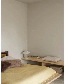 Бяла/в сребрист цвят затъмняваща се настолна лампа с текстилен абажур (височина 36 cm) Taite – Blomus