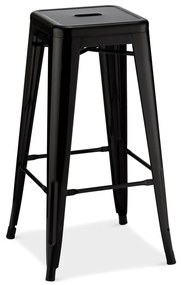 Черни метални бар столове в комплект от 2 броя 76 cm Korona - Furnhouse