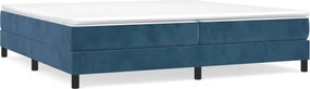 3144355 vidaXL Боксспринг легло с матрак, тъмносиньо, 200x200 см, кадифе