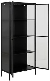 Черен метален шкаф 80x180 cm Newcastle - Actona