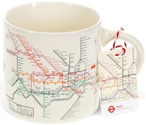 Бежова керамична чаша 350 ml Heritage Tube Map – Rex London