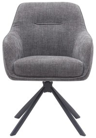 Сиви тапицирани трапезни столове в комплект 2 бр. Avola – Unique Furniture