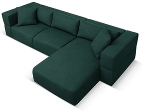 Зелен ъглов диван, десен ъгъл Esther – Milo Casa