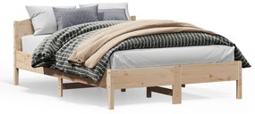 3216197 vidaXL Рамка за легло без матрак, 150x200 см, масивна чамова дървесина