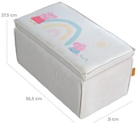 Бяла детска пейка Peppa Pig – Roba