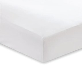 Бял памучен чаршаф от сатен Classic, 135 x 190 cm - Bianca