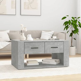 816532 vidaXL Маса за кафе, бетонно сива, 80x50x40 см, инженерно дърво