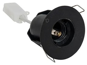 Комплект от 6 модерни вградени спота черни - Insight