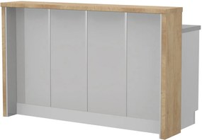 Островна кухненска пейка Modena-Length: 160 cm.-Gray light-Nebraska Oak