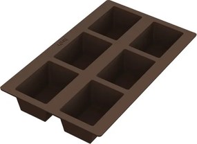 Форма за печене на хлебчета Lekue 1009080, 30x17.5x4.2 см, 960 мл, 6 отделения, Платинен силикон, От -60 до +220C, Кафяв