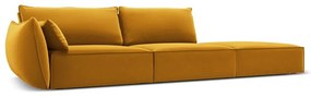 Кадифен диван в цвят горчица ляв ъгъл 264 cm Vanda – Mazzini Sofas