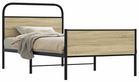 4100441 vidaXL Рамка за легло без матрак 100x200 см дъб сонома инженерно дърво