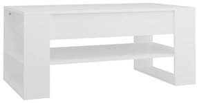 810899 vidaXL Маса за кафе, бяла, 102x55x45 см, инженерно дърво