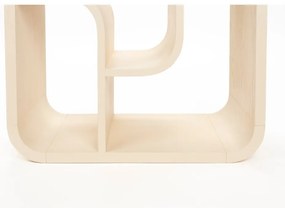 Кремава библиотека от масивен дъб 60x160x35 cm Seven – Zuiver