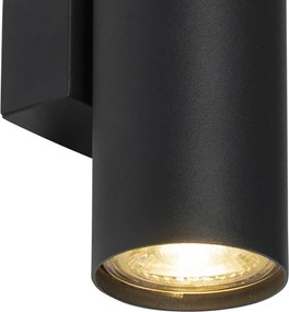 Модерна интелигентна стенна лампа черна с 2 Wifi GU10 - Jeana