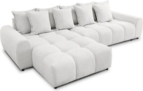 Бял ъглов диван (ляв ъгъл) Albane – Ropez