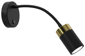 Гъвкава лампа JOKER 1xGU10/8W/230V черно/златисто