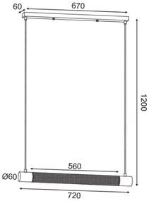 Висяща таванна лампа Alcatraz 2лампи