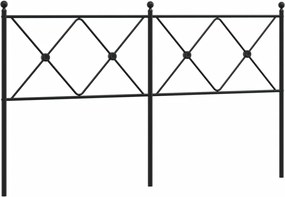 376537 vidaXL Метална резервна табла за легло, черна, 160 см