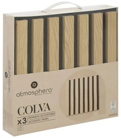 Сет декоративен панел atmosphera Colva, MDF, 30x30 cm, 3 бр - Бежов
