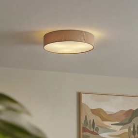 Модерна таванна лампа Taupe с кадифен абажур 46 см 3-лампи - Luz