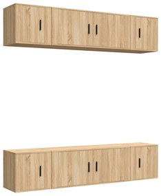 3188657 vidaXL Комплект ТВ шкафове от 6 части, сонома дъб, инженерно дърво